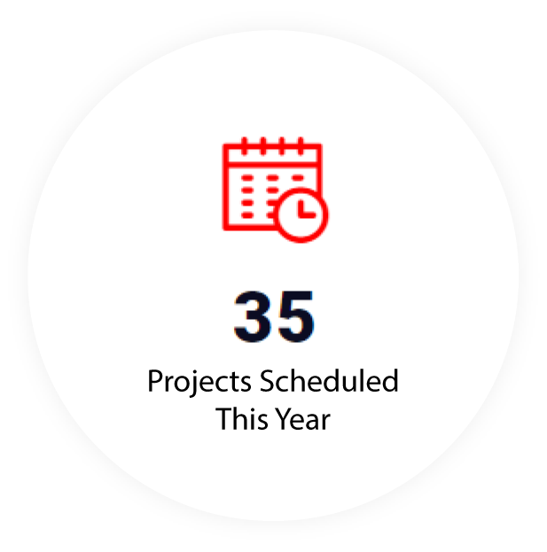 Projects Scheduled This Year icon | The Program | Team Building and Leadership Program